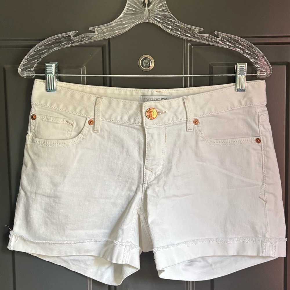 Express White Jean Shorts